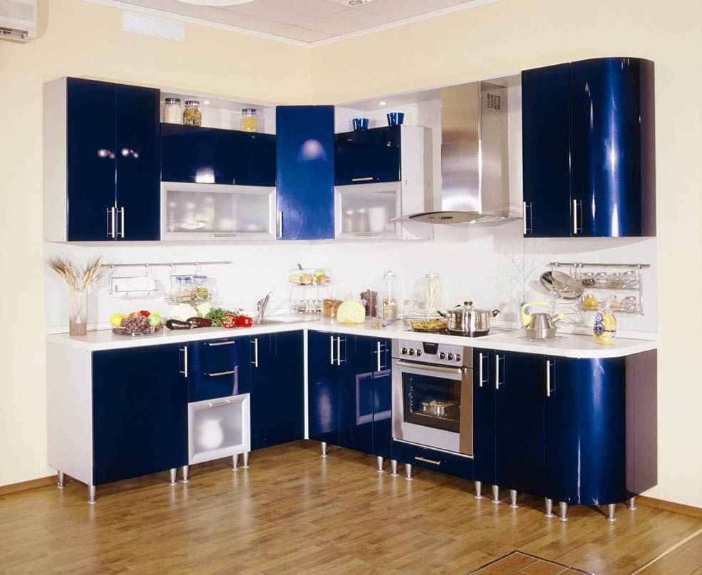 синяя-кухня-глянец